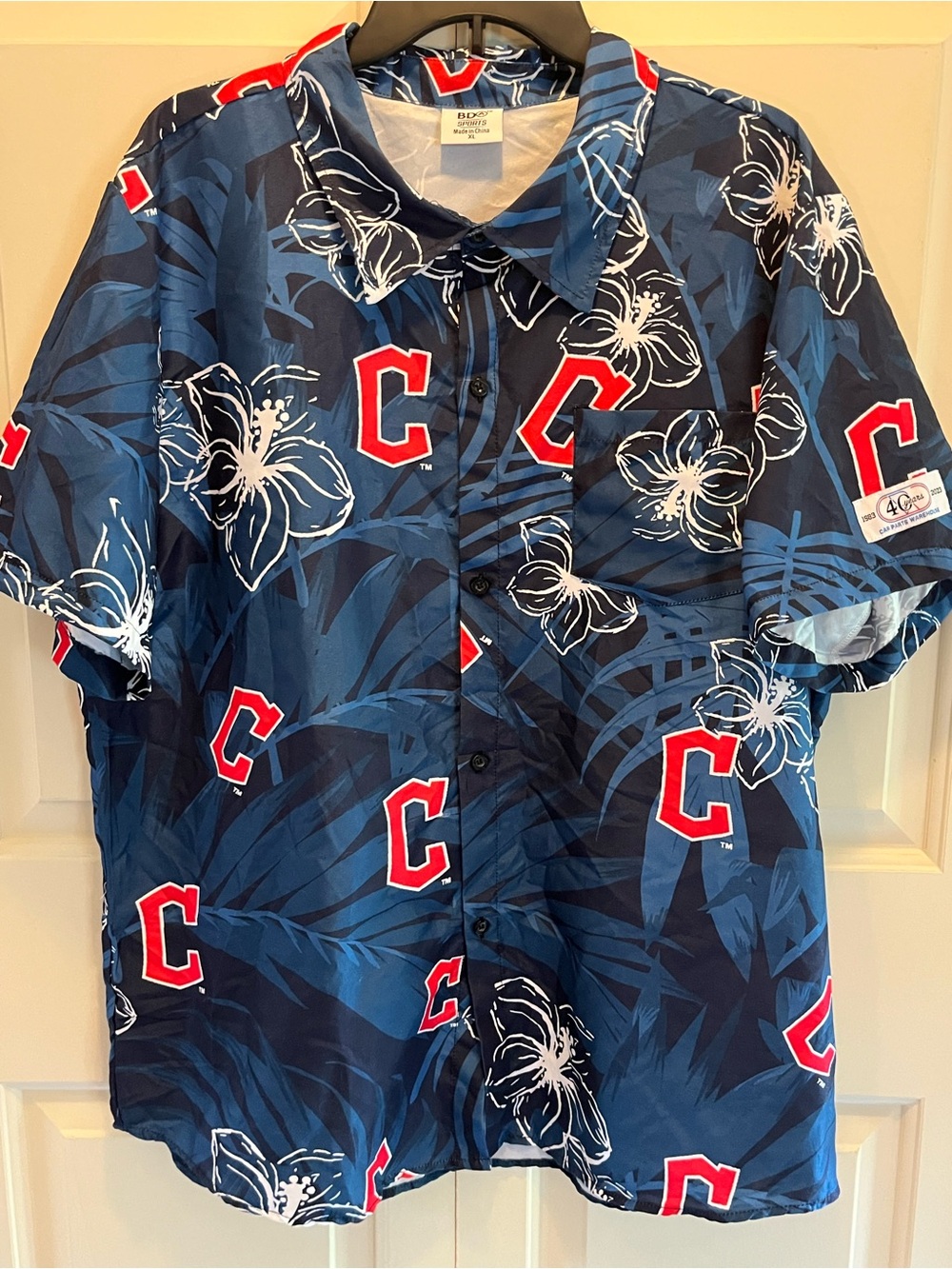 BDA Sports Cleveland Guardians Hawaiian Shirt 2023 MLB Navy Floral BDA Mens XL